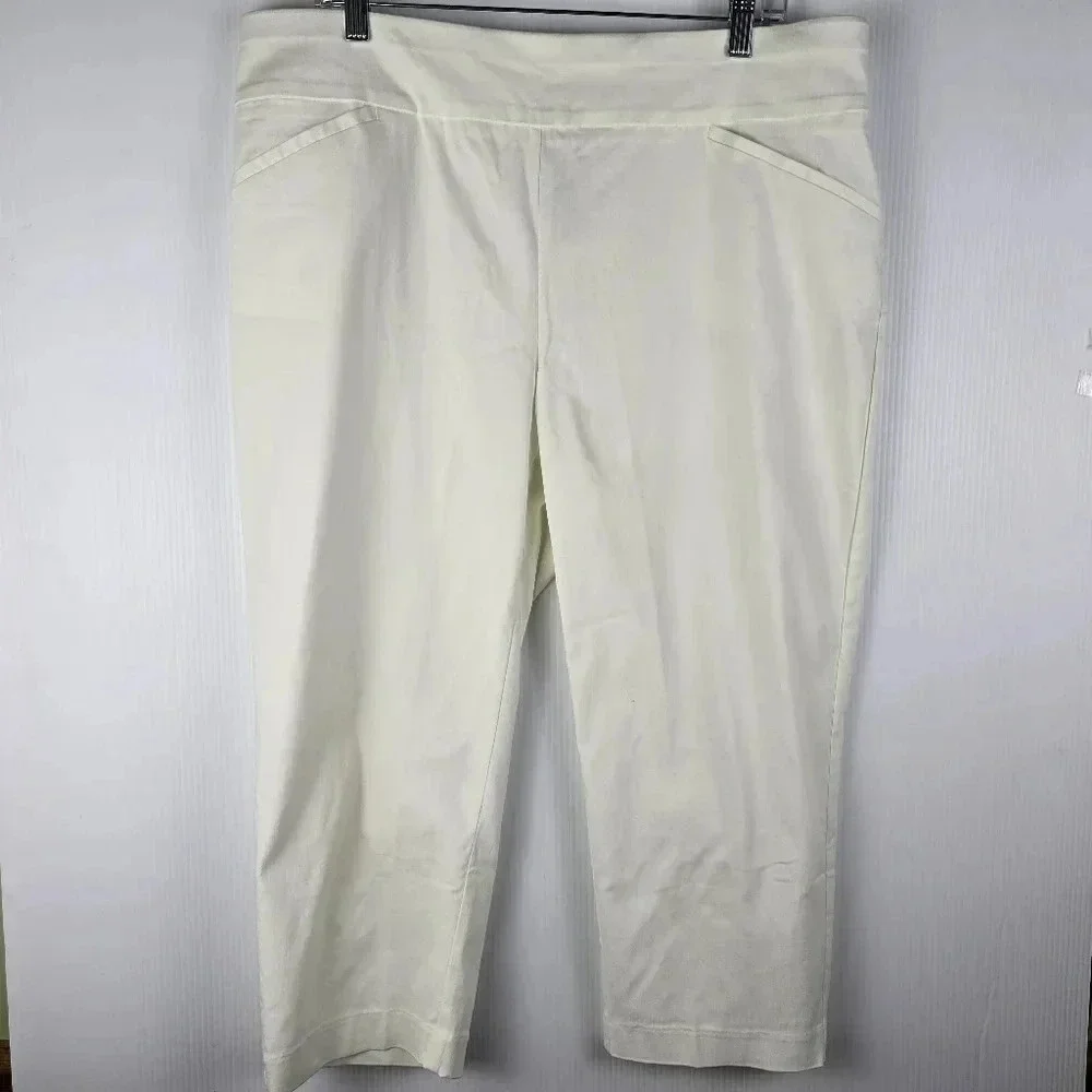 Chico's perfect stretch white capri size 3 - Picture 1 of 8